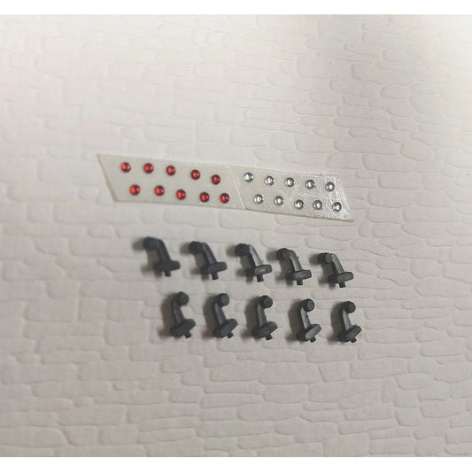 04321 10 x Clearance Marker lights Artisan32 Trailers HGV tractor truck farm machinery harvester 1:32 scale Image 2