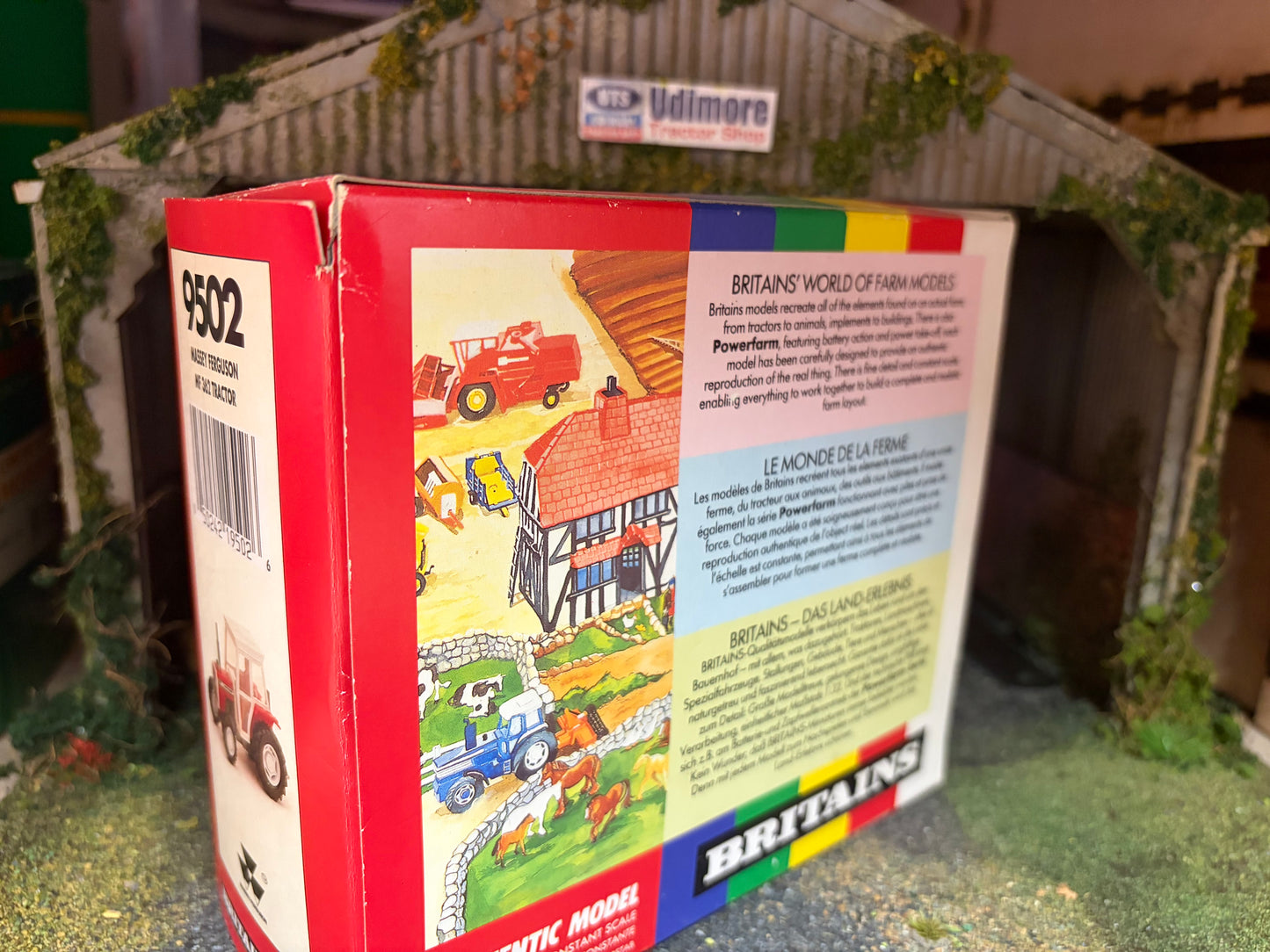 Vintage Britains Massey Ferguson 362 Tractor 9502 Original Banded Box Obsolete 1:32 Scale