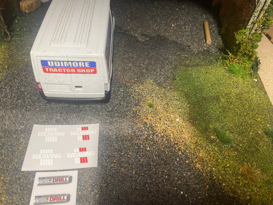 Weaving Farm Machinery pre cut High quality vinyl 12 decals seed drill tillage mowers stickers 1:32 scale