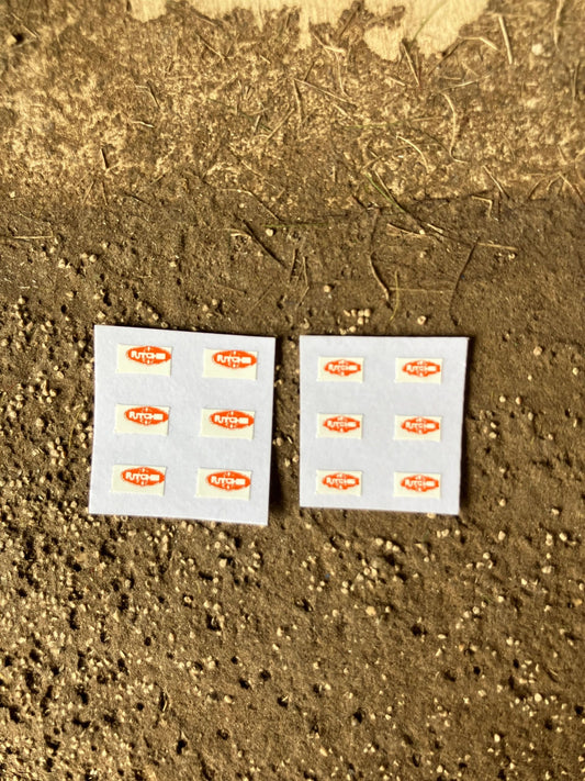 1:32 scale High quality vinyl 12 sticker set x Ritchie farm machinery decals Image 2