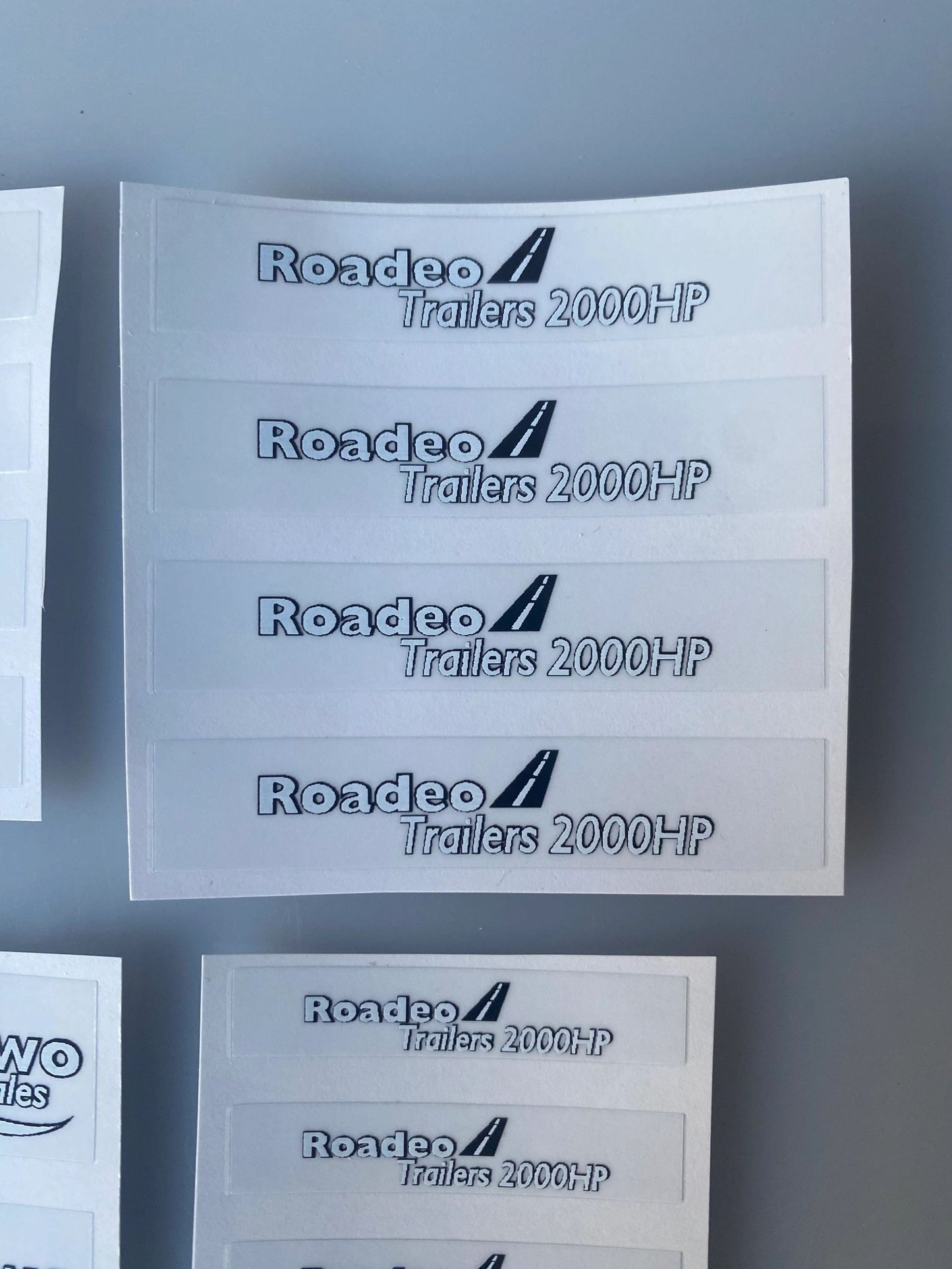 1:32 scale High quality vinyl 16 sticker set x Ktwo Roadeo 2000 trailers machinery decals Image 3