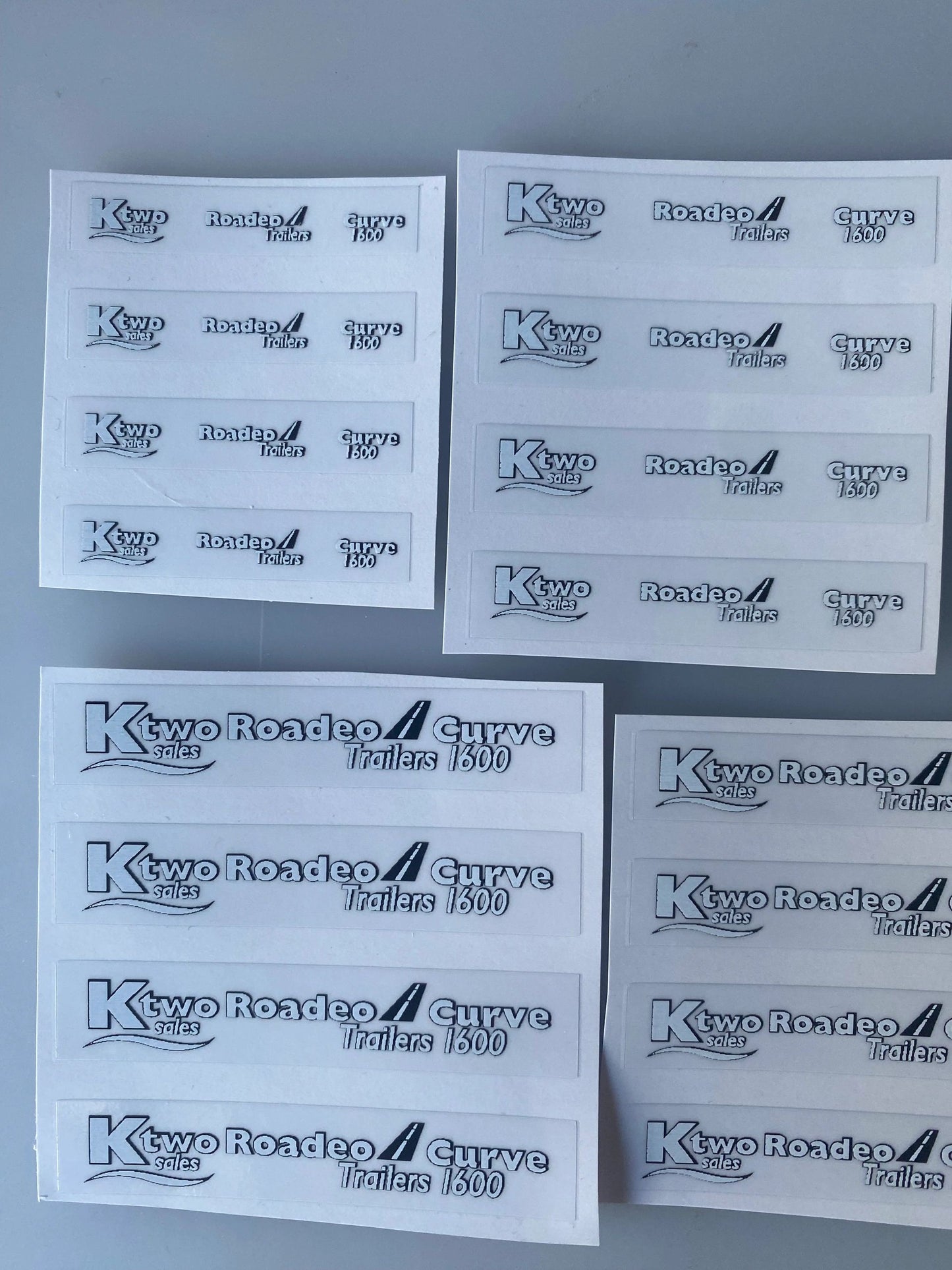 1:32 scale High quality vinyl 24 sticker set x ktwo Roadeo 1600 trailers machinery decals Image 2