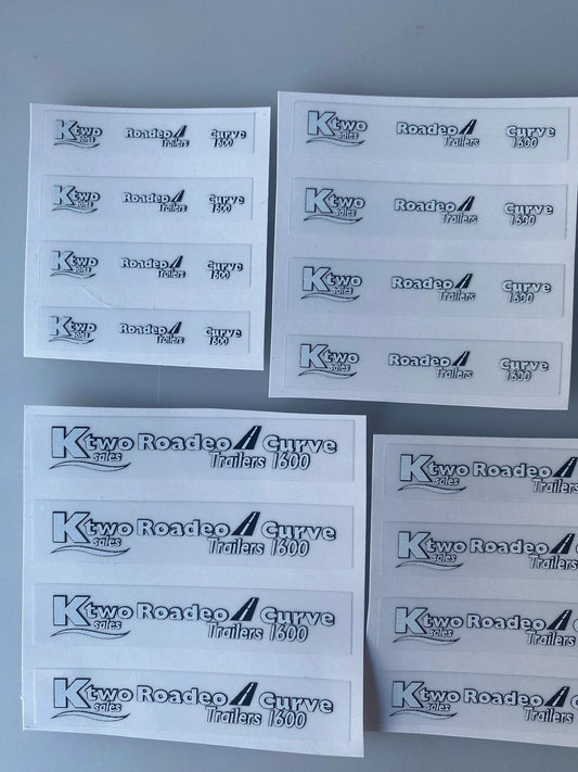 1:32 scale High quality vinyl 24 sticker set x ktwo Roadeo 1600 trailers machinery decals Image 2
