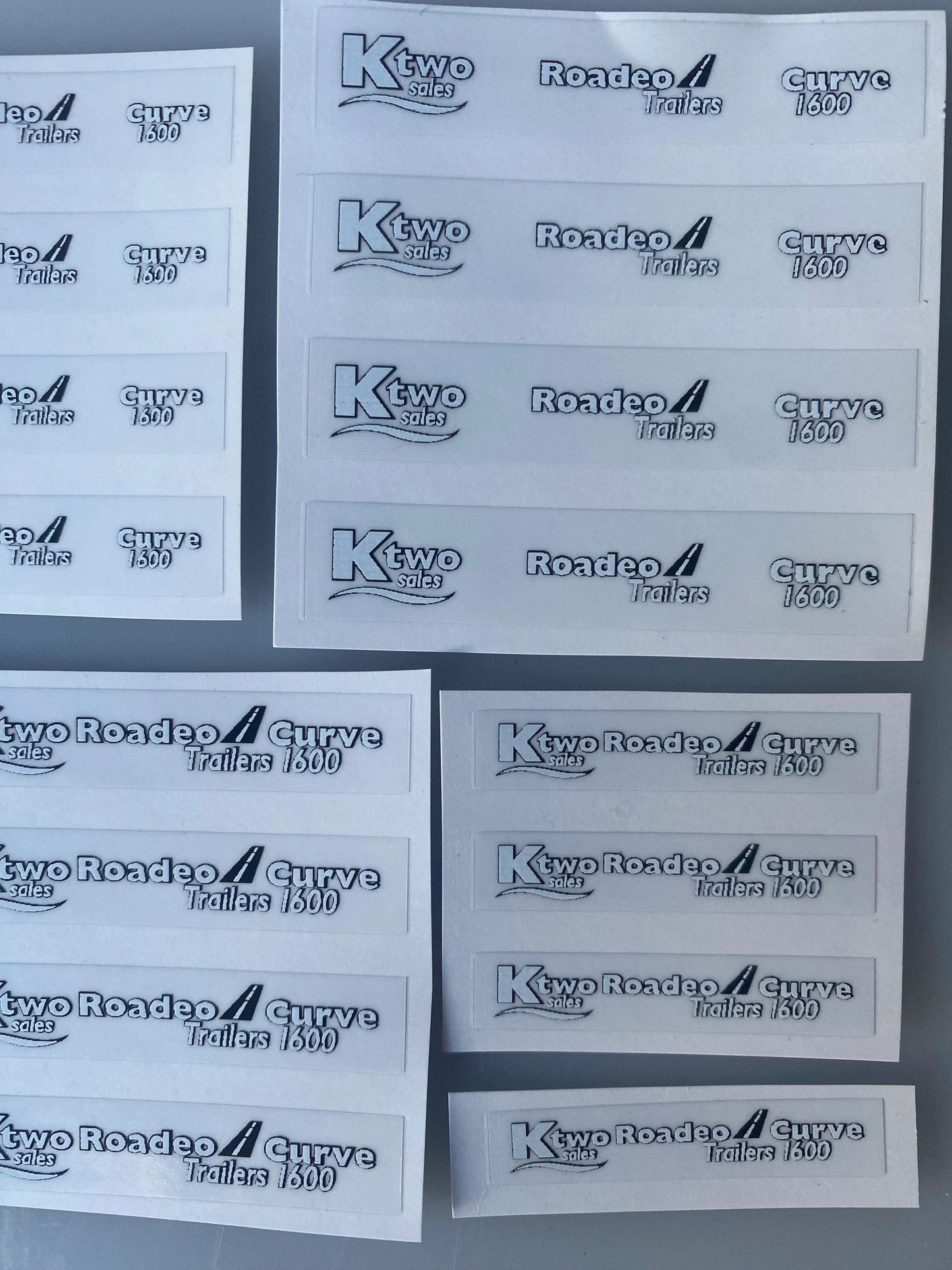 1:32 scale High quality vinyl 24 sticker set x ktwo Roadeo 1600 trailers machinery decals Image 3