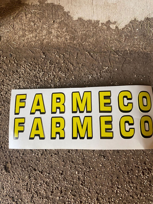 1:32 scale High quality vinyl 2 x Farmeco decals farm machinery decals Image 2