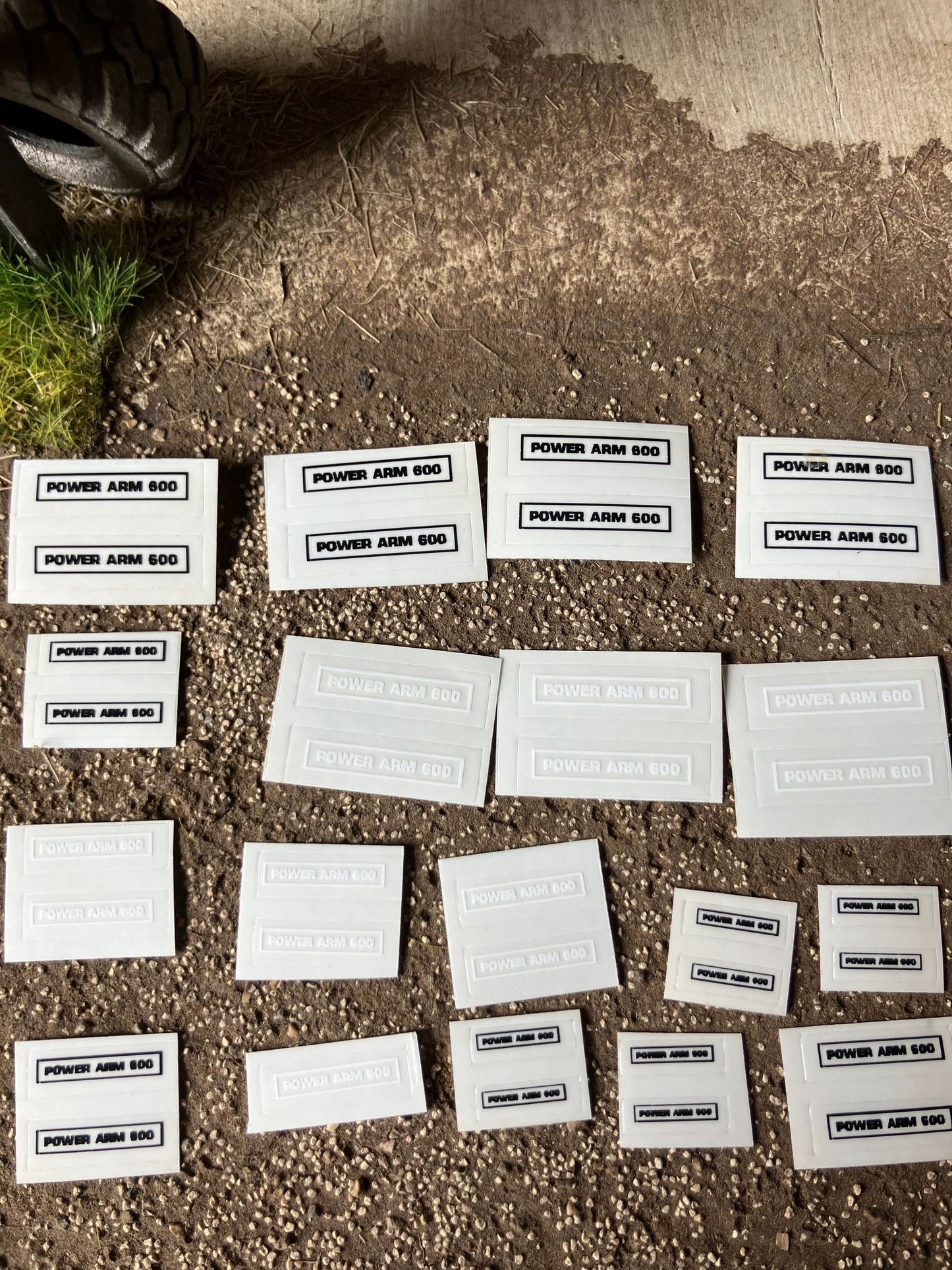 1:32 scale High quality vinyl 33 decals Power Arm 600 hedge cutter farm machinery stickers 1:32 scale Image