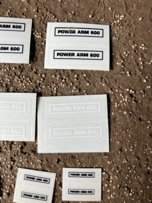 1:32 scale High quality vinyl 33 decals Power Arm 600 hedge cutter farm machinery stickers 1:32 scale Image 2