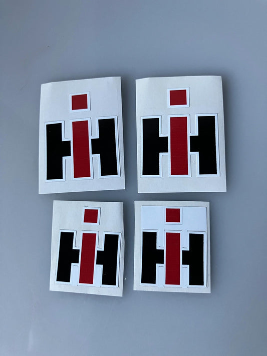 1:32 scale High quality vinyl 4 big x IH International Harvester Logo yellow Tractor trailer farm machinery decals Image 2