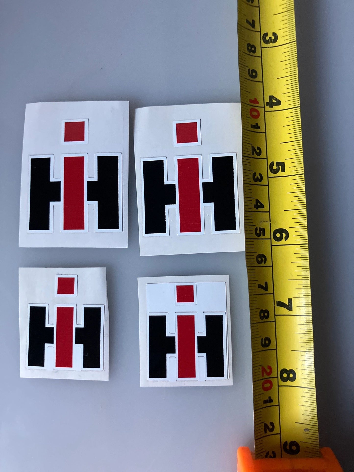 1:32 scale High quality vinyl 4 big x IH International Harvester Logo yellow Tractor trailer farm machinery decals Image 3