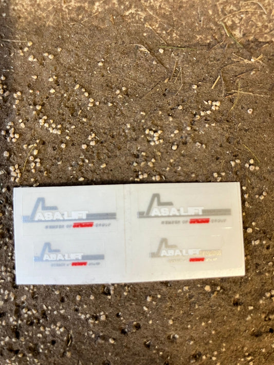 1:32 scale High quality vinyl 4 decals Asa-lift farm machinery stickers 1:32 scale Image 2