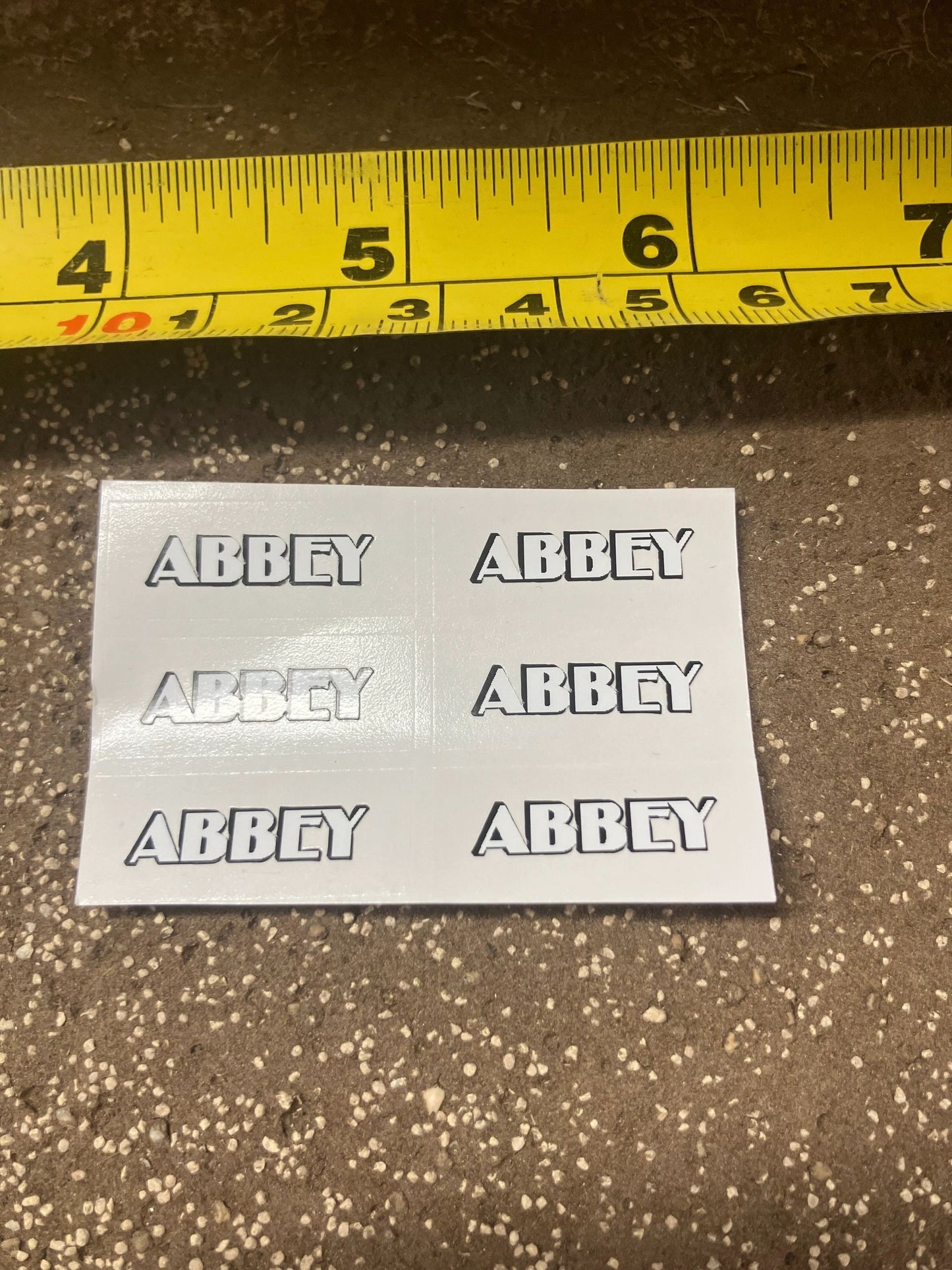 1:32 scale High quality vinyl 6 white sticker set x Abbey farm machinery spreader tanker decals Image 3