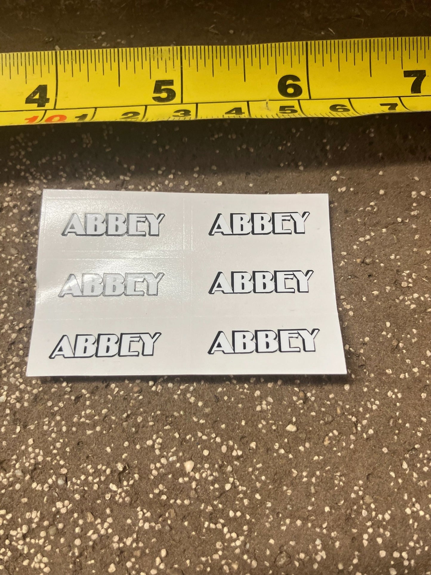 1:32 scale High quality vinyl 6 white sticker set x Abbey farm machinery spreader tanker decals Image 4