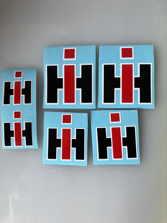 1:32 scale High quality vinyl 6 x IH International Harvester Agricultural Tractor trailer farm machinery decals Image 2