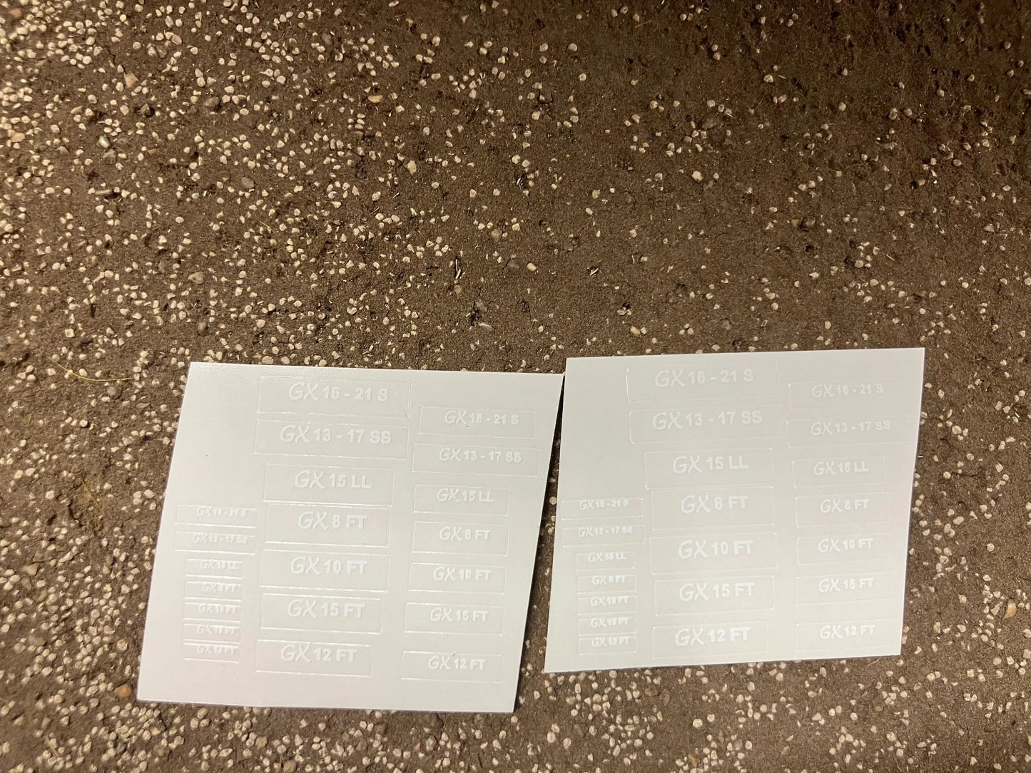1:32 scale High quality vinyl huge pack 42 white sticker set various Stewart GX Trailer farm machinery decals Image