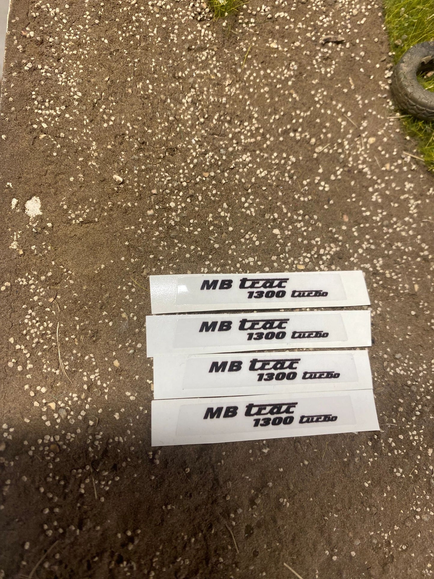 1:32 scale High quality vinyl pack 4 x MB Trac 1300 bonnet tractor farm machinery decals Image