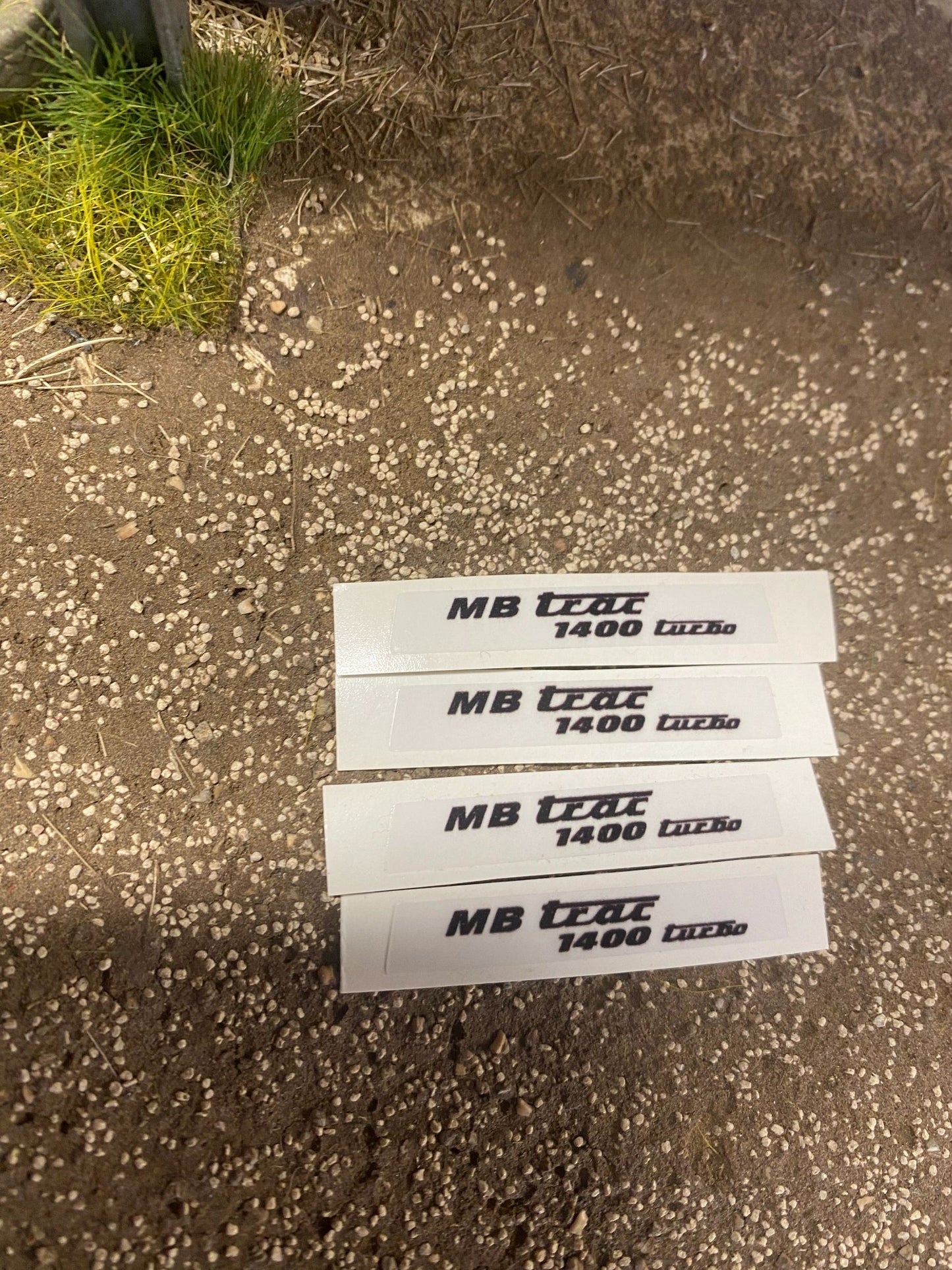 1:32 scale High quality vinyl pack 4 x MB Trac 1400 bonnet tractor farm machinery decals Image
