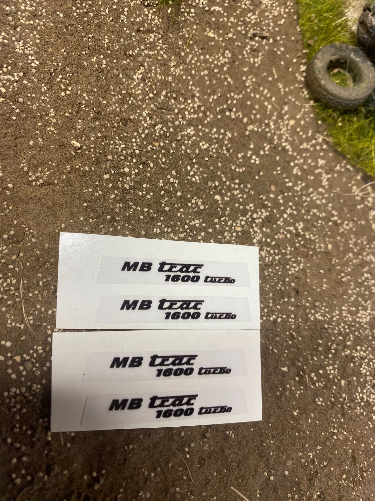 1:32 scale High quality vinyl pack 4 x MB Trac 1600 bonnet tractor farm machinery decals Image 2
