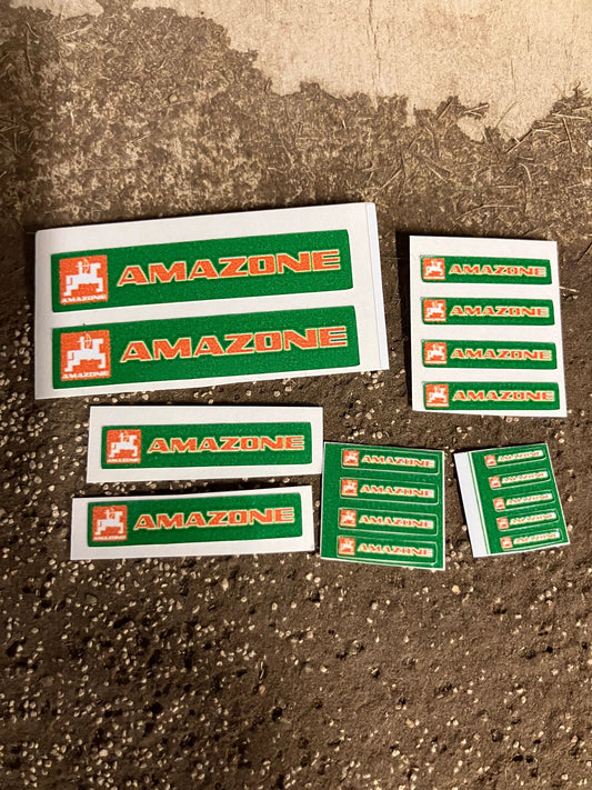 1:32 scale High quality white vinyl 16 x Amazone farm machinery decals Image 2