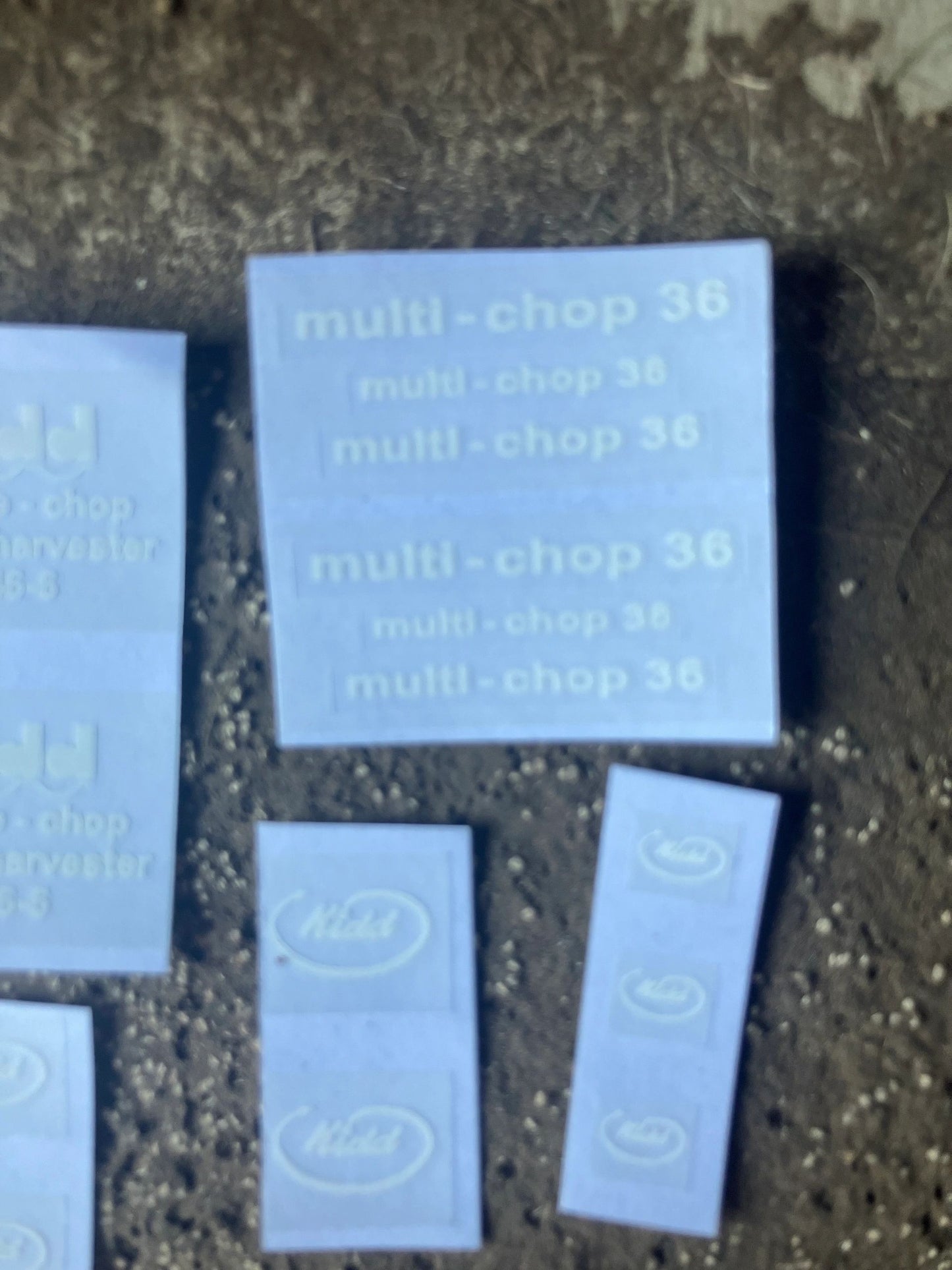 1:32 scale High quality white vinyl 19 x Kidd farm machinery forage harvester double chop decals Image 4
