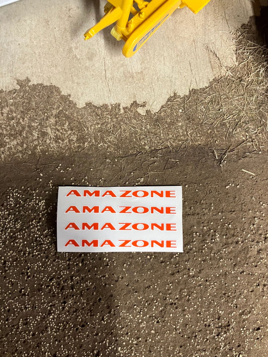 1:32 scale High quality white vinyl 4 x Amazone spreader farm machinery decals Image 2