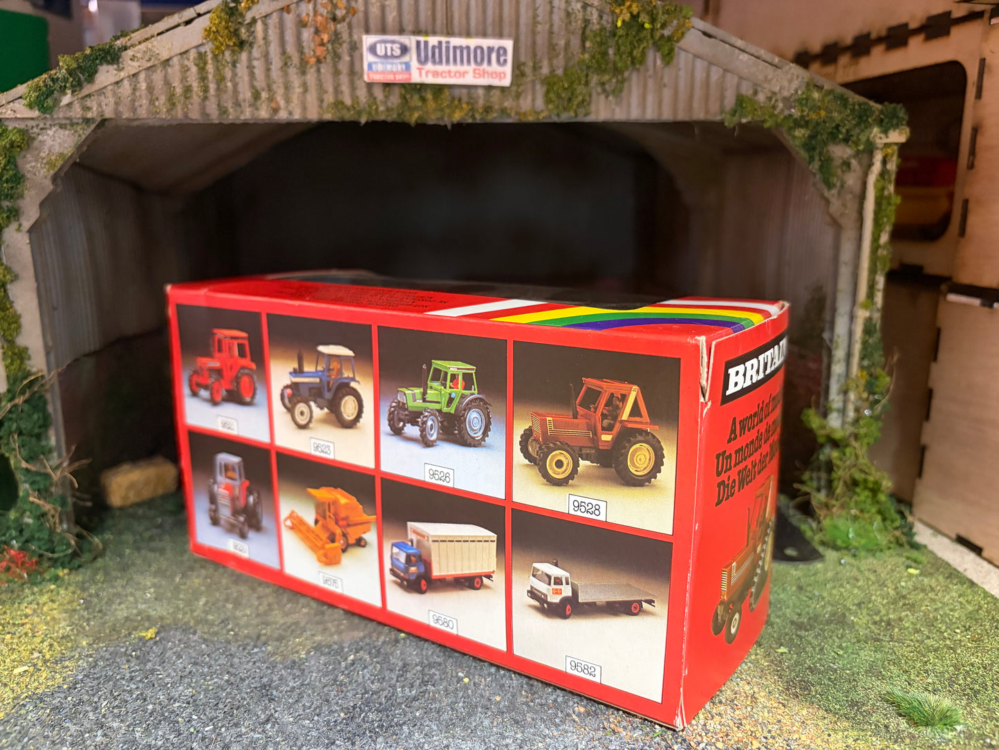 Vintage Britains Brown Fiat 880DT Half Track Tractor 9527 Original Rainbow Box Obsolete 1:32 Scale