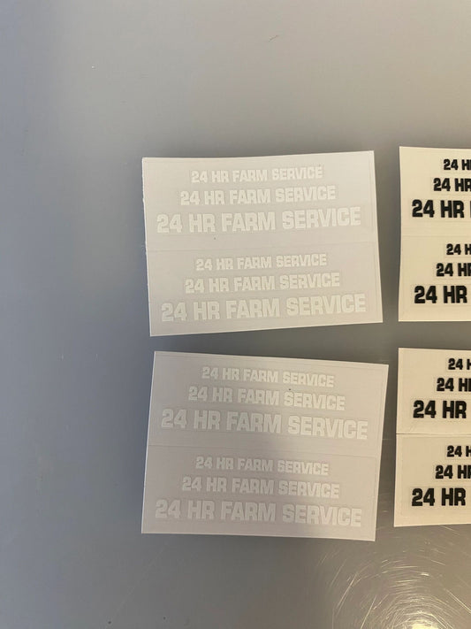 24hr farm service High quality vinyl 24 decals 24hr Farm service Tractor farm machinery decals Image 2