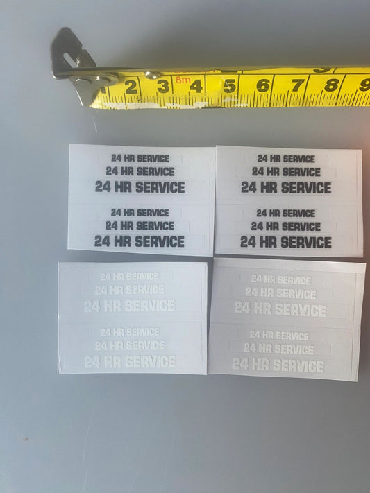 24hr service 1:32 scale High quality vinyl 24 decals Tractor farm machinery decals Image 2