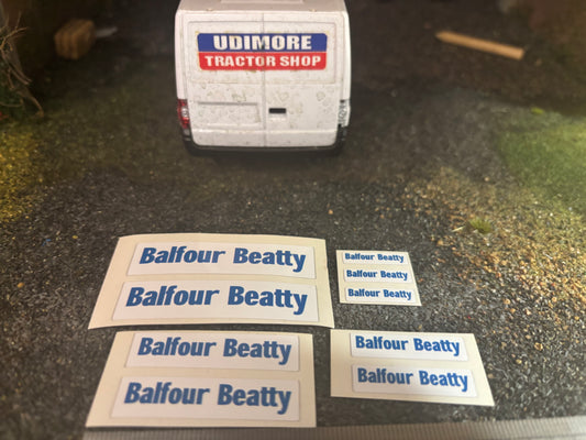 Balfour Beatty construction machinery x 9 Professional pre cut High quality vinyl huge pack decals farm machinery decals