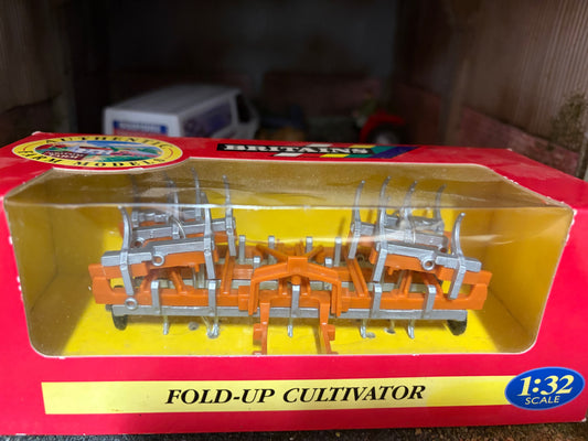 9550 Britains Orange Fold Up Cultivator 1:32 Scale Boxed Vintage Obsolete