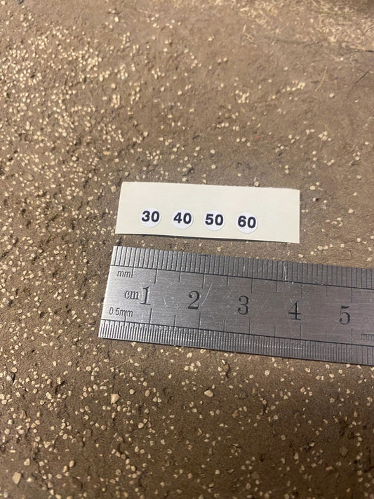 30 40 50 60 speed Warning white chevron construction Farm Machinery trucks Professional Pre Cut High quality vinyl decal packs stickers 1:32 scale Image 2