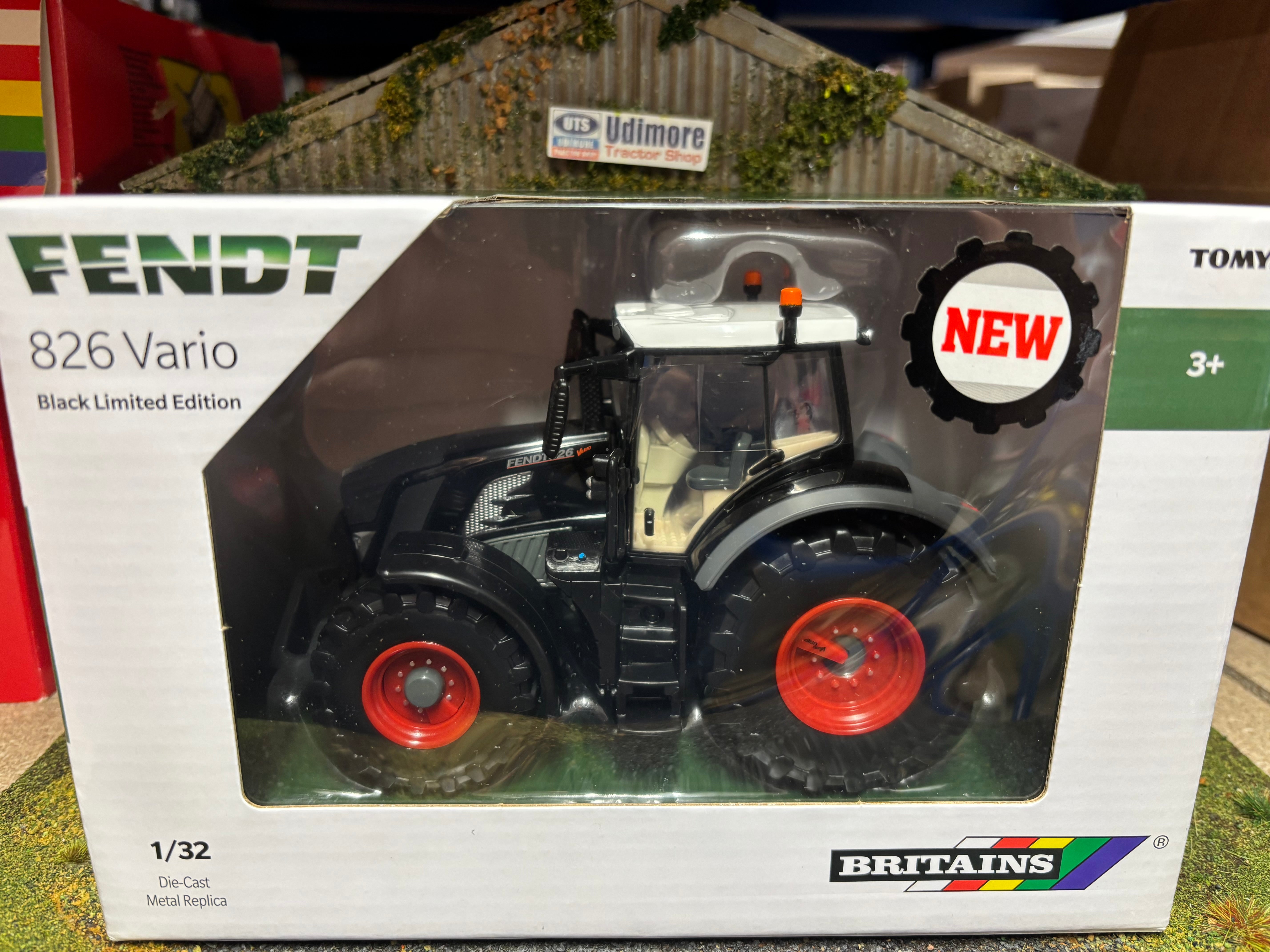 Limited Edition Britains Black Fendt 826 Tractor 1:32 scale New