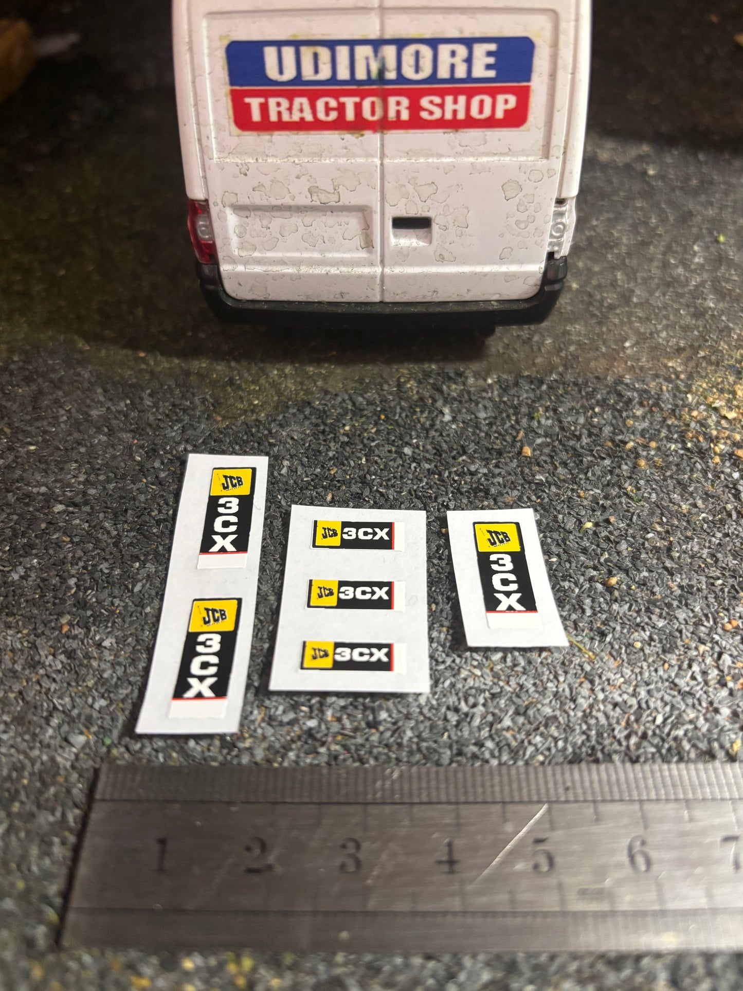 JCB 3DX backhoe loadall x 6 decals 1:32 scale High quality vinyl Tractor construction farm machinery decals