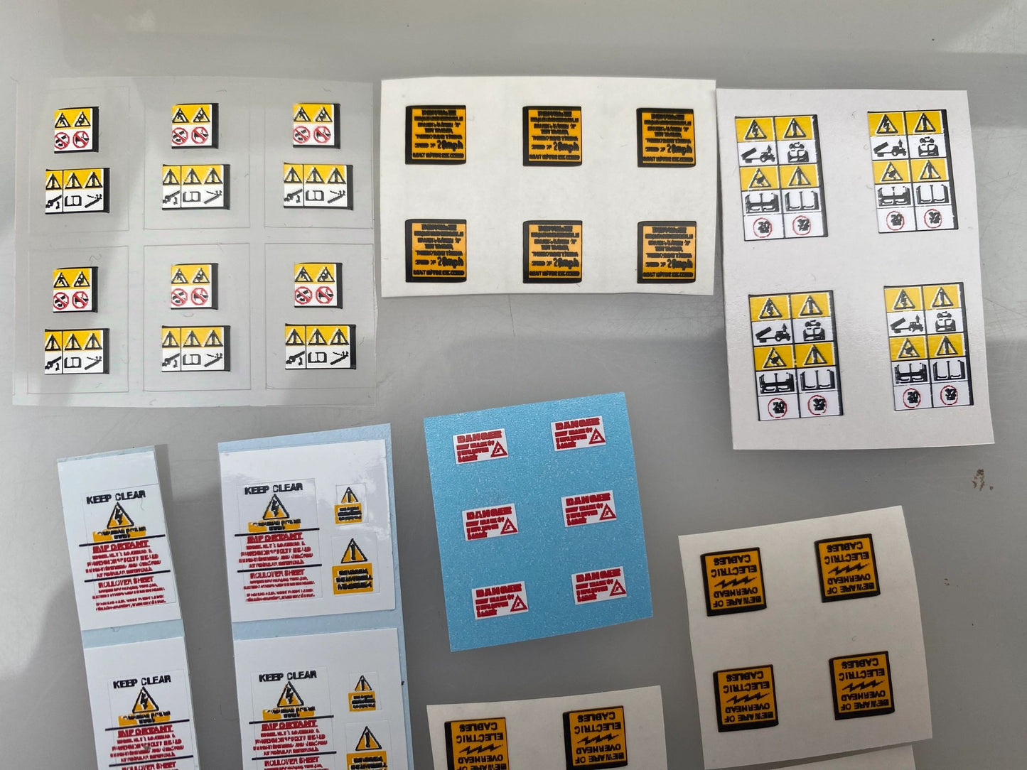 46 warning decals Farm Machinery Trucks Professional Pre Cut High quality vinyl decal packs stickers 1:32 scale Image 3