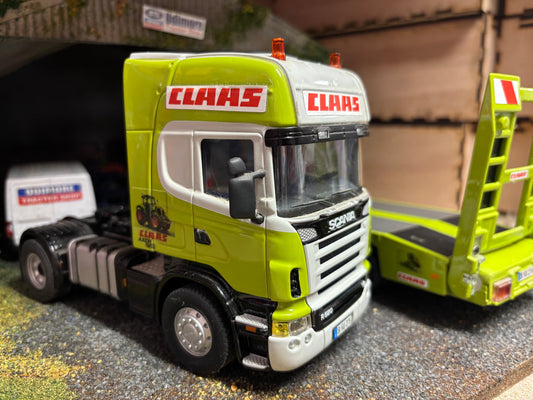 Scania R620 Truck Low Loader Conversion in CLAAS colours 1/32 farming models 1:32 scale SIKU