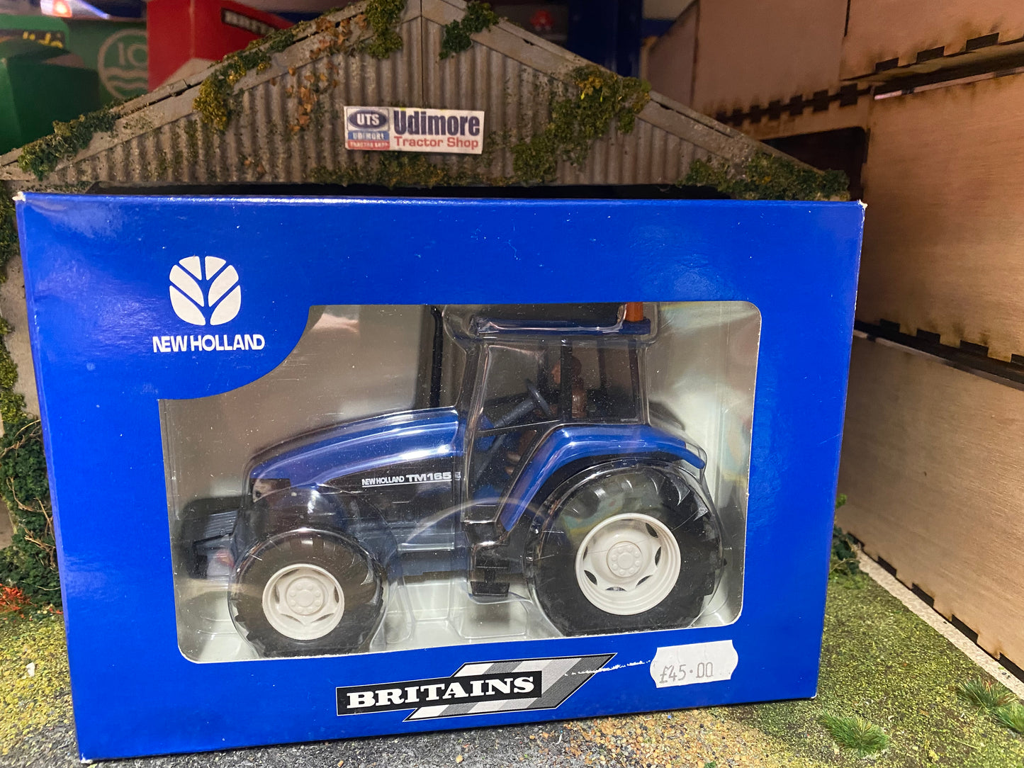 RARE Britains New Holland TM165 Tractor in original DEALER Box obsolete VINTAGE