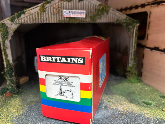 Vintage Britains Twose Rear Mounted Digger 9536 Original Rainbow Box Obsolete 1:32 Scale