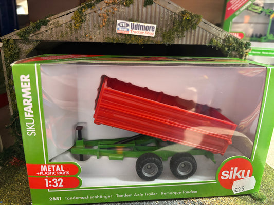 Dual tandem axle Tipping Trailer 1:32 scale boxed Siku 2881