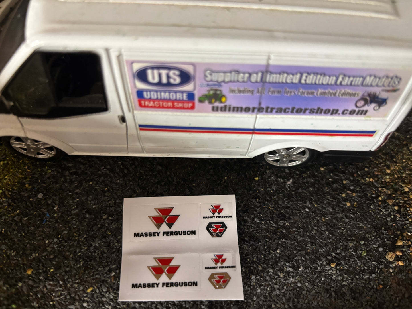 Massey Ferguson logo x 6 Professional pre cut High quality vinyl set sticker set farm machinery tractor combine decals 1:32 decals