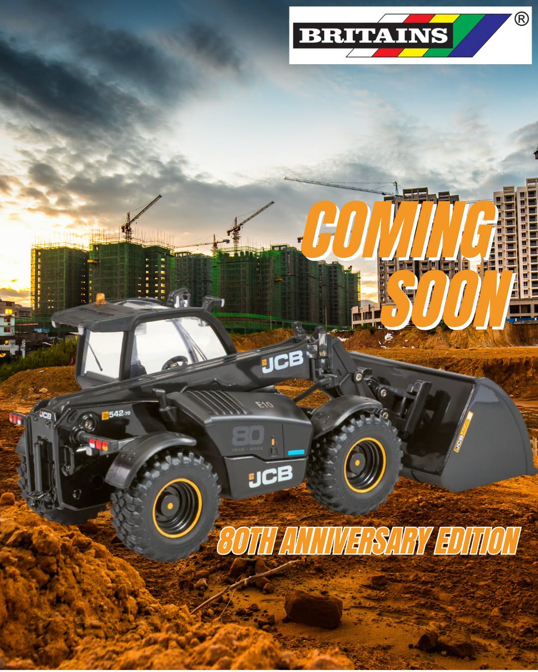 PRE-ORDER Britains 43446 JCB 542.70 Black 80th Anniversary Loadall 1:32 – Limited Edition