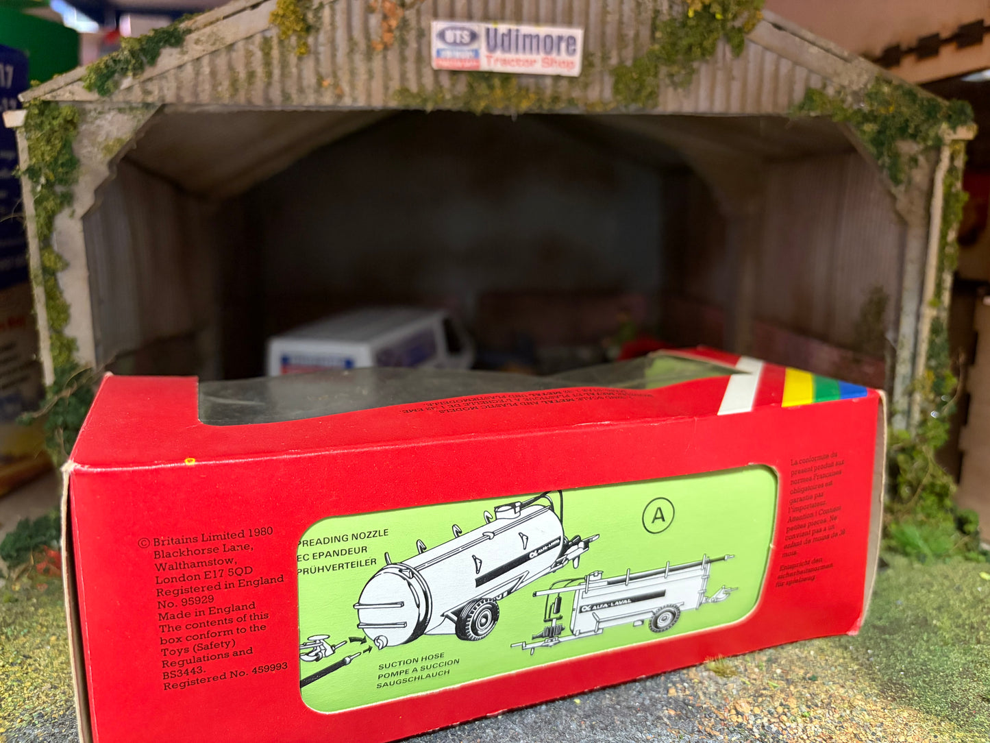 9560 Vintage Britains Alfa Laval Vacuum Slurry Tanker Rainbow box 1:32 scale obsolete