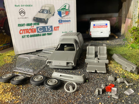 Citroen C15 van RIGHT hand drive Kit Artisan32 farm machinery 1:32 scale 01106EV