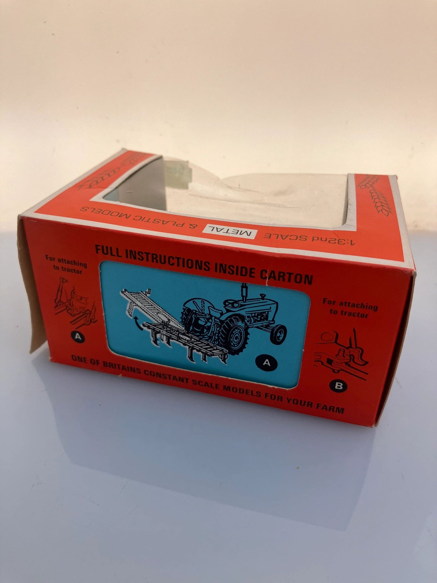 9536 Vintage Britains Cultivator 1:32 scale STRAW box Image 4