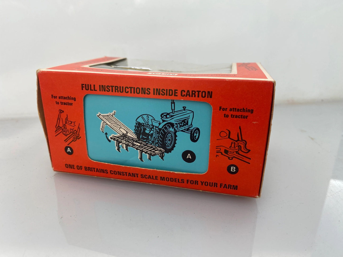 9536 Vintage Britains Rare Green Cultivator 1:32 scale STRAW box Image 3