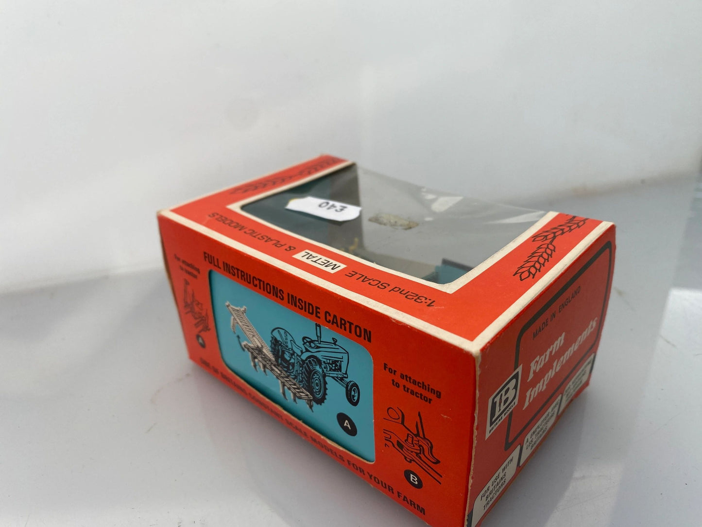 9536 Vintage Britains Rare Green Cultivator 1:32 scale STRAW box Image 5