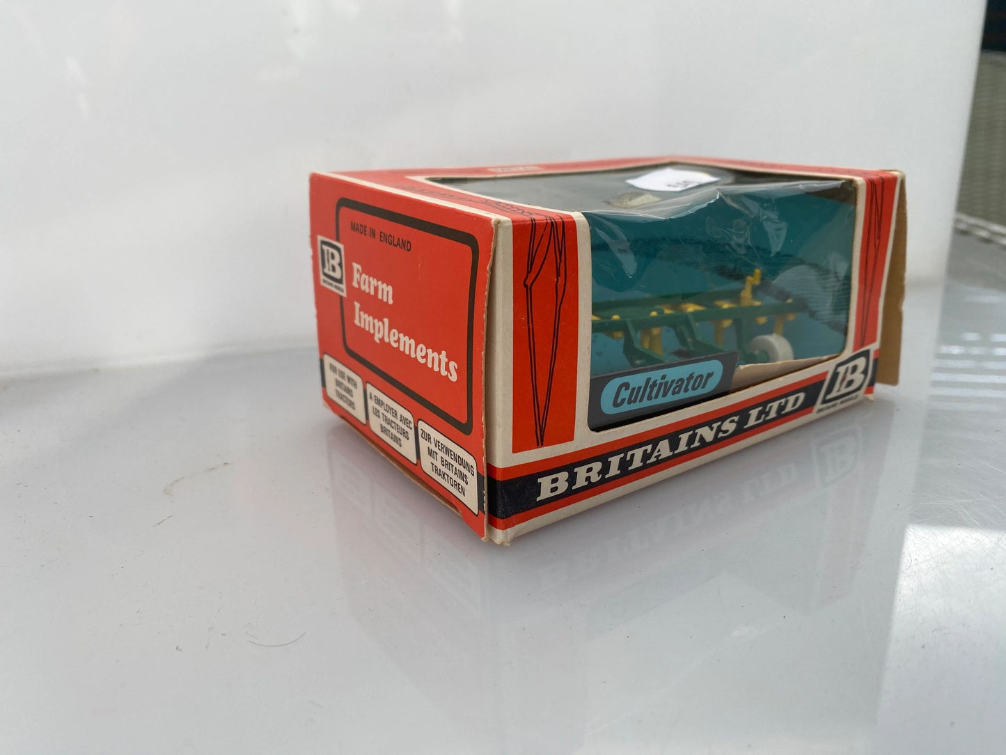 9536 Vintage Britains Rare Green Cultivator 1:32 scale STRAW box Image 9
