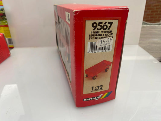 9567 Vintage Britains Massey 8 wheeled Trailer 1:32 scale Image 2