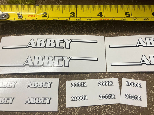 Abbey 2000R slurry tanker 1:32 scale High quality vinyl 12 white sticker set x set farm machinery spreader tanker decals Image 2