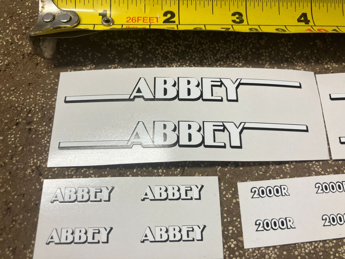 Abbey 2000R slurry tanker 1:32 scale High quality vinyl 12 white sticker set x set farm machinery spreader tanker decals Image 3