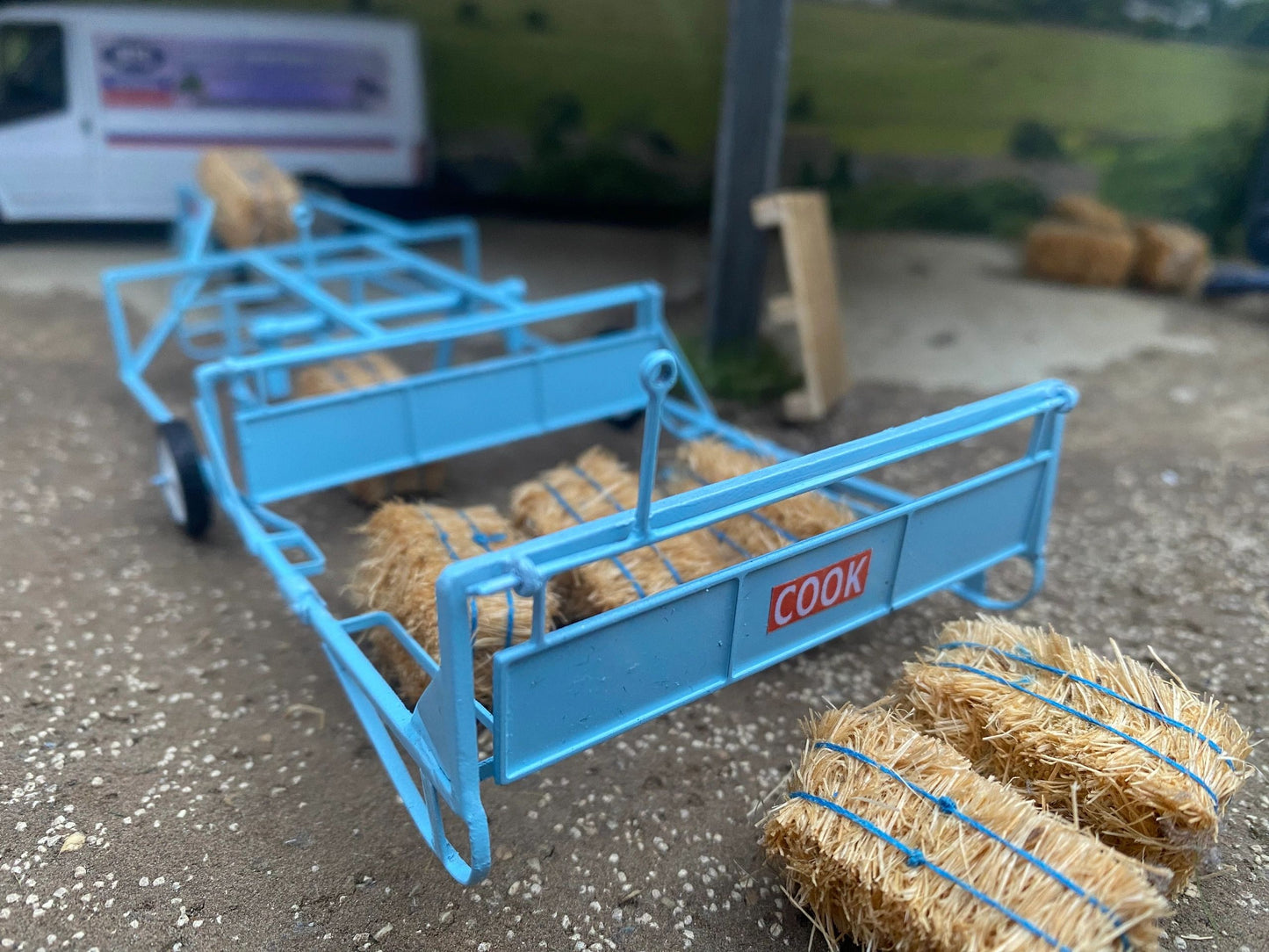 BLR Models Laser cut BRASS Scratch Built Cook 8 bale accumulator sledge 1:32 scale Image 3