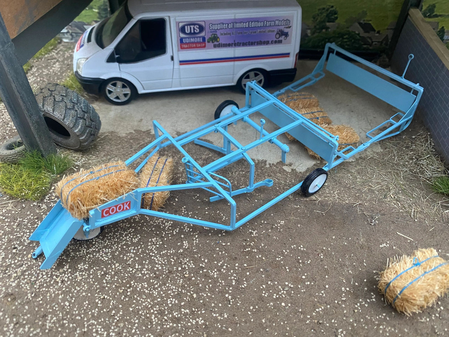 BLR Models Laser cut BRASS Scratch Built Cook 8 bale accumulator sledge 1:32 scale Image 4